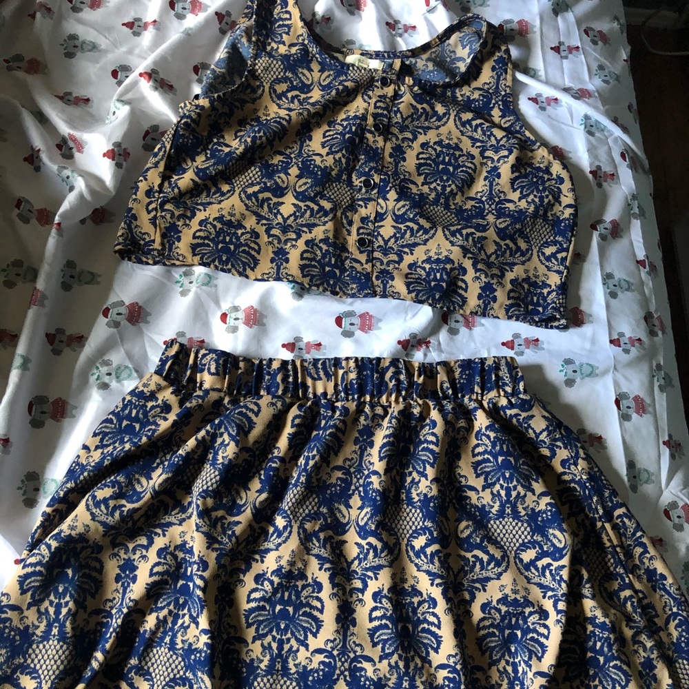 Skirt and crop top set